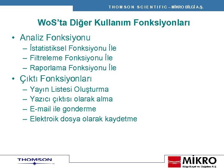 T H O M S O N S C I E N T I