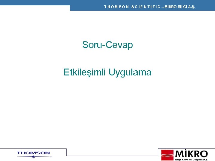 T H O M S O N S C I E N T I