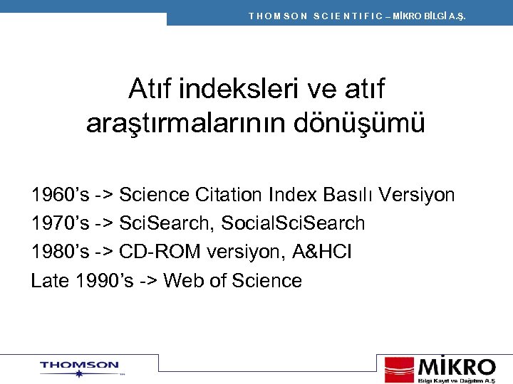 T H O M S O N S C I E N T I