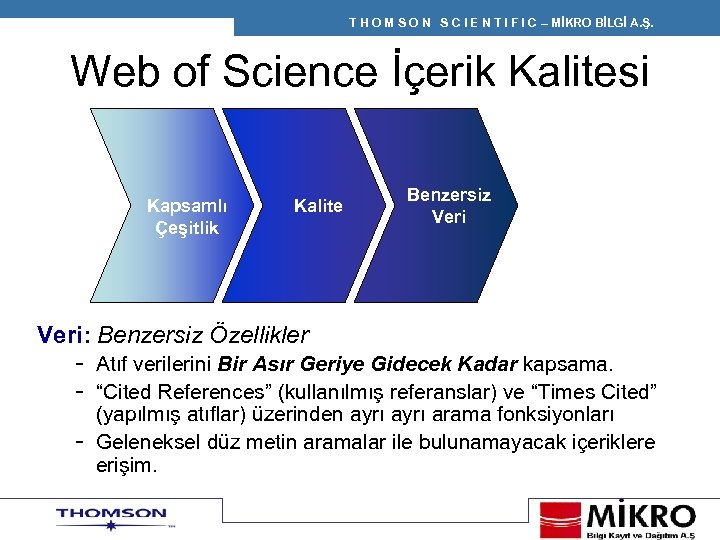 T H O M S O N S C I E N T I