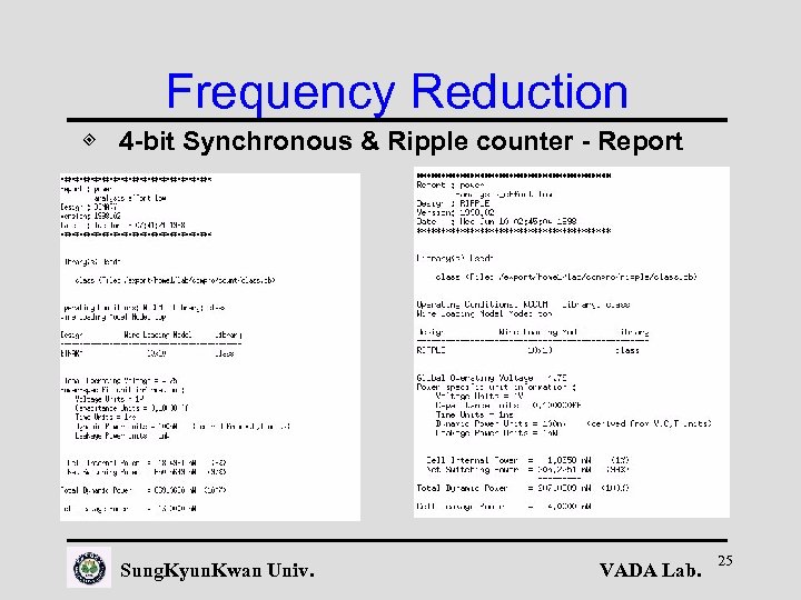 Frequency Reduction ◈ 4 -bit Synchronous & Ripple counter - Report Sung. Kyun. Kwan