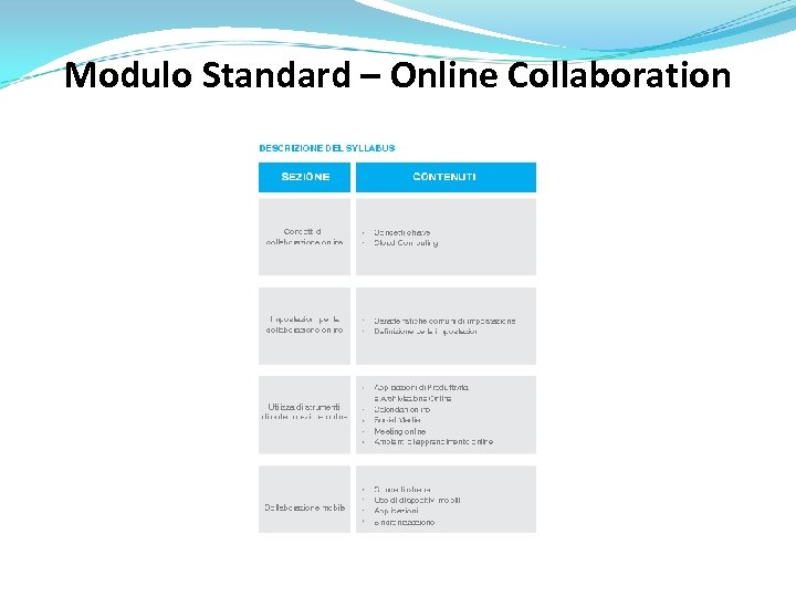 Modulo Standard – Online Collaboration 