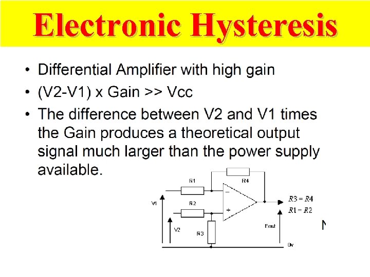 Electronic Hysteresis 