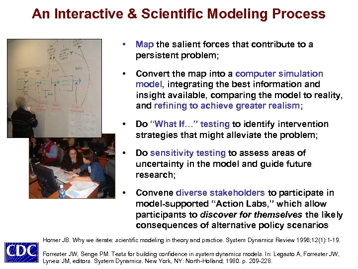 An Interactive & Scientific Modeling Process • Map the salient forces that contribute to