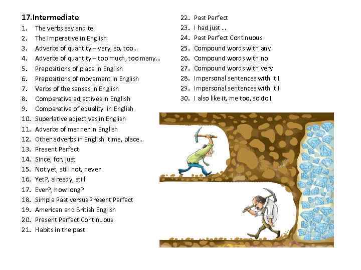 17. Intermediate 1. 2. 3. 4. 5. 6. 7. 8. 9. 10. 11. 12.