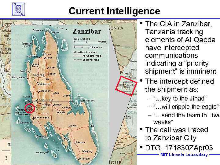 Current Intelligence • The CIA in Zanzibar, Zanzibar • Tanzania tracking elements of Al