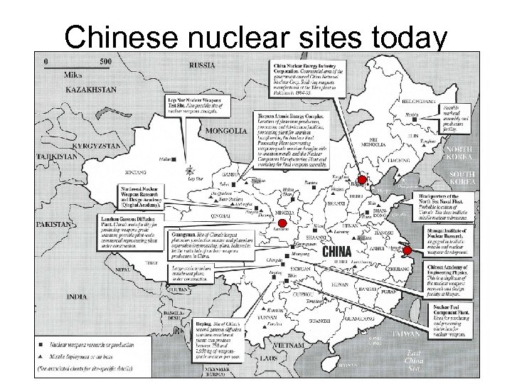 Chinese nuclear sites today 