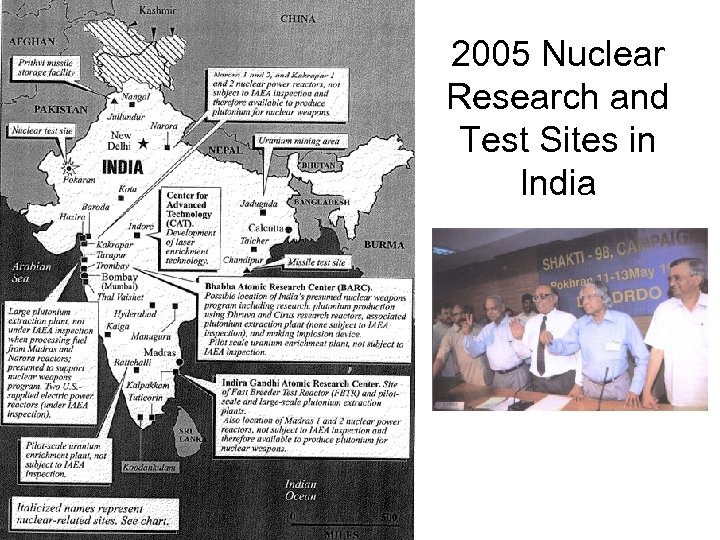 2005 Nuclear Research and Test Sites in India 