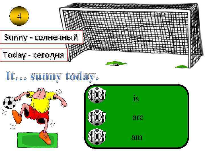 4 Sunny - солнечный Today - сегодня It… sunny today. is SDJ are am