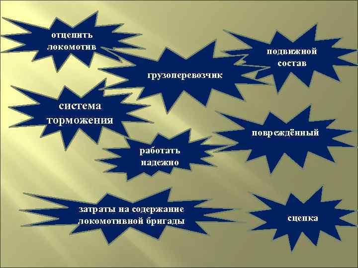 отцепить локомотив подвижной состав грузоперевозчик система торможения повреждённый работать надежно затраты на содержание локомотивной
