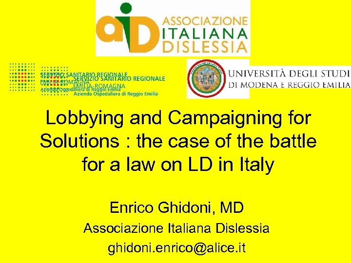Lobbying and Campaigning for Solutions : the case of the battle for a law