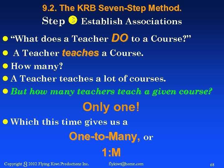 9. 2. The KRB Seven-Step Method. Step Establish Associations l “What does a Teacher