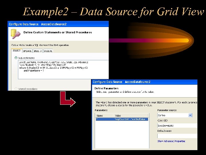 Example 2 – Data Source for Grid View 