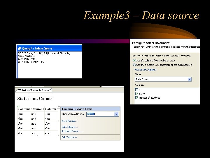 Example 3 – Data source 