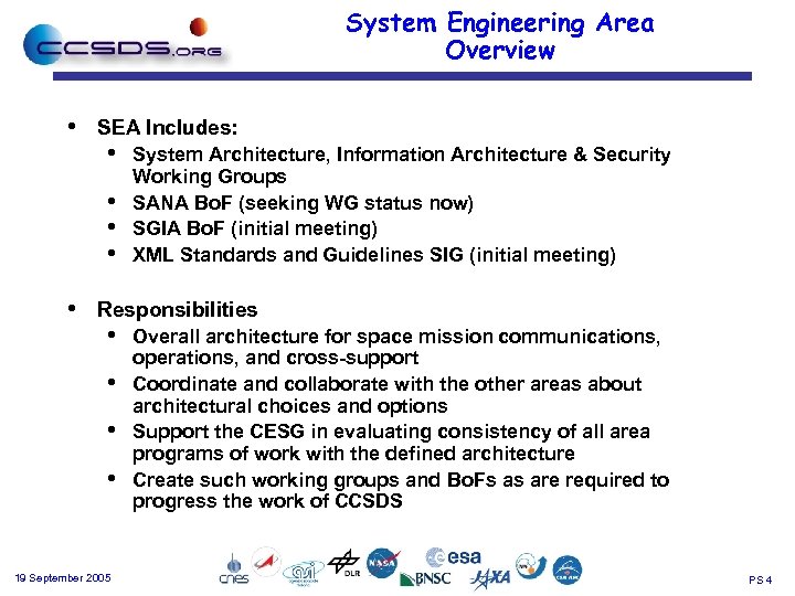 System Engineering Area Overview • SEA Includes: • • • System Architecture, Information Architecture