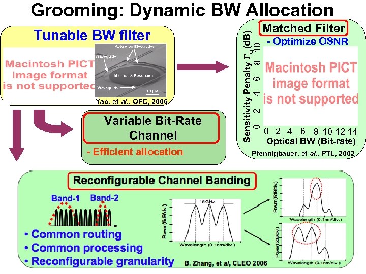 Grooming: Dynamic BW Allocation Yao, et al. , OFC, 2006 Variable Bit-Rate Channel -