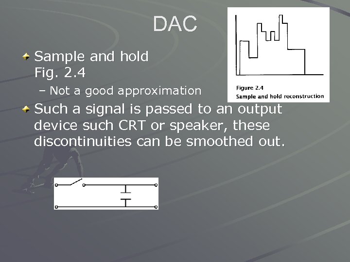 DAC Sample and hold Fig. 2. 4 – Not a good approximation Such a