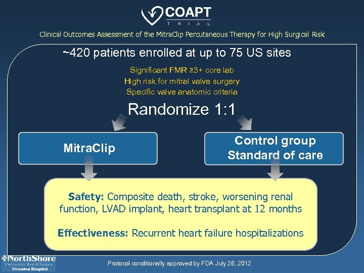 Clinical Outcomes Assessment of the Mitra. Clip Percutaneous Therapy for High Surgical Risk ~420