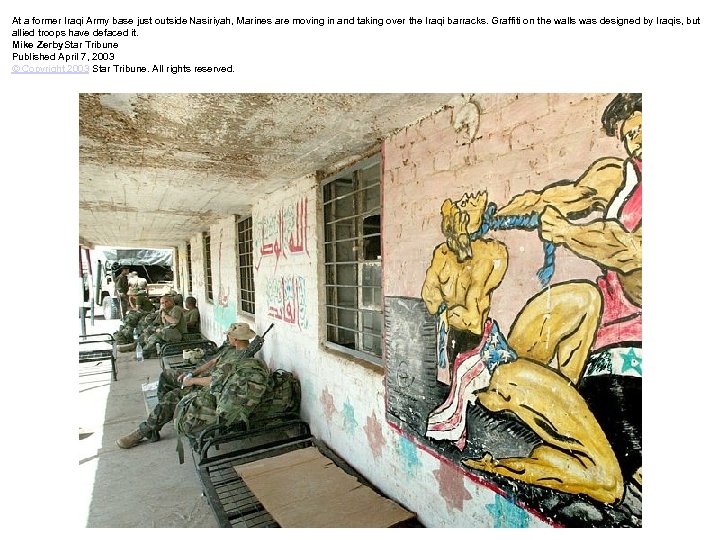 At a former Iraqi Army base just outside Nasiriyah, Marines are moving in and