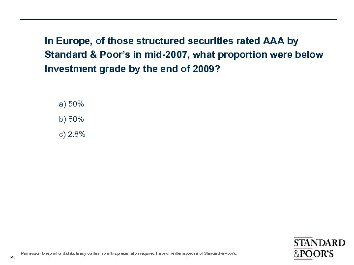 In Europe, of those structured securities rated AAA by Standard & Poor’s in mid-2007,