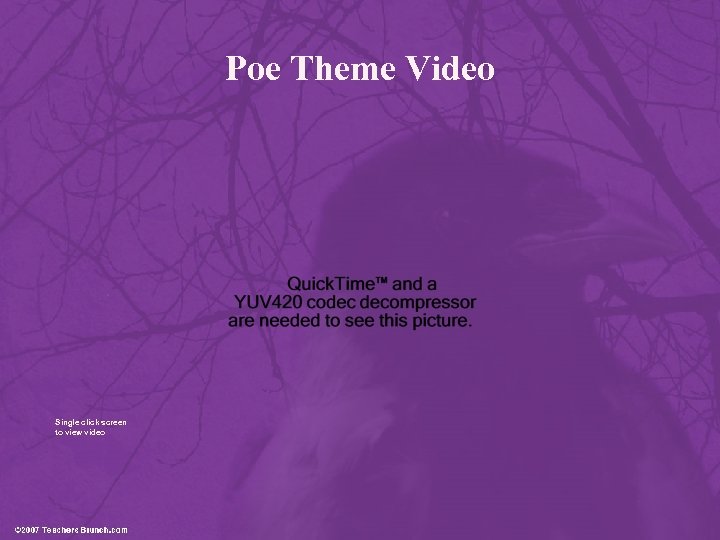 Poe Theme Video Single click screen to view video 