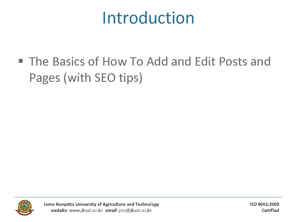 Introduction § The Basics of How To Add and Edit Posts and Pages (with