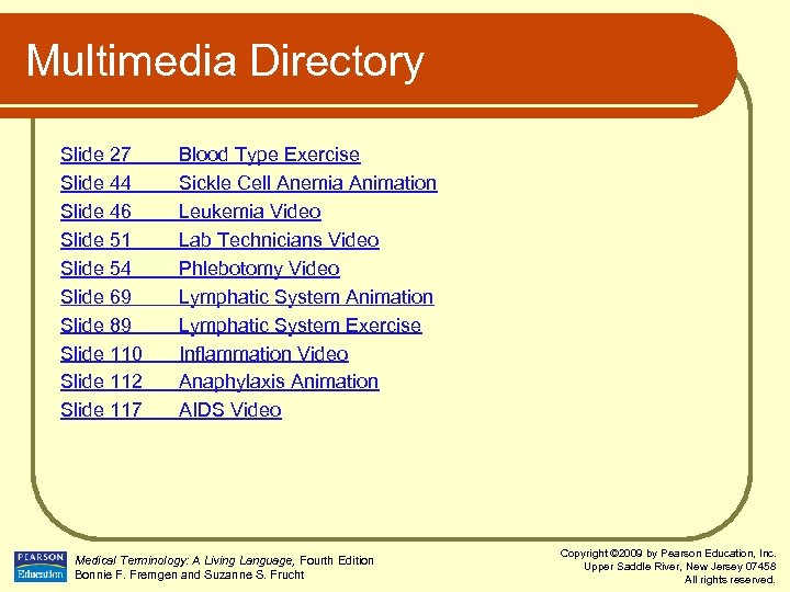 Multimedia Directory Slide 27 Slide 44 Slide 46 Slide 51 Slide 54 Slide 69