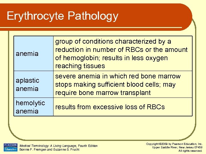 Erythrocyte Pathology anemia aplastic anemia hemolytic anemia group of conditions characterized by a reduction