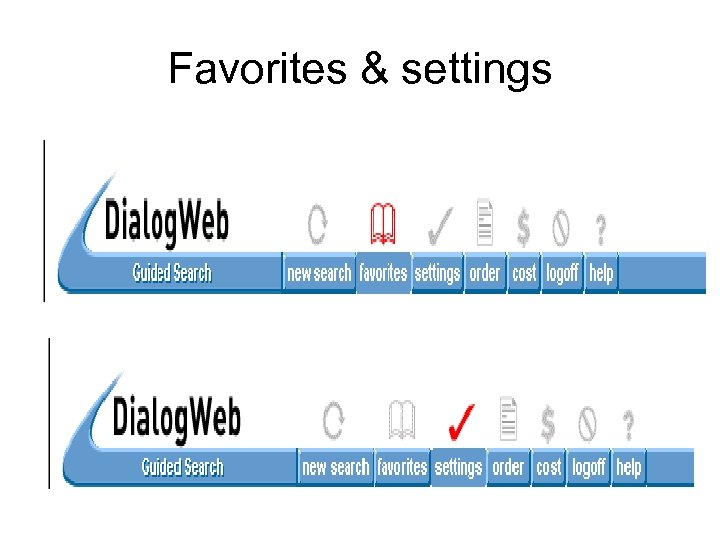 Favorites & settings 