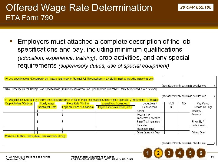 Offered Wage Rate Determination 20 CFR 655. 108 ETA Form 790 § Employers must