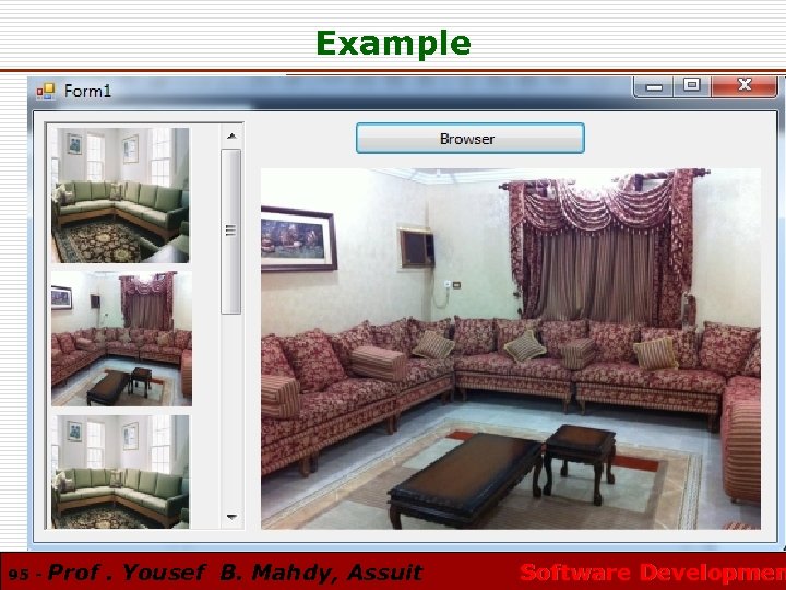 Example 95 - Prof. Yousef B. Mahdy, Assuit Software Developmen 