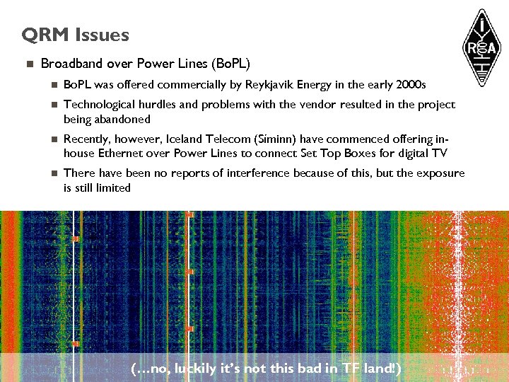 QRM Issues n Broadband over Power Lines (Bo. PL) n Bo. PL was offered