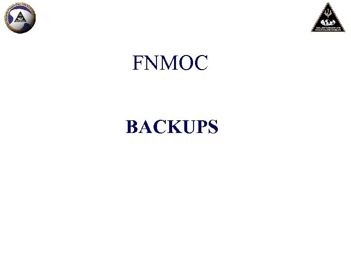 FNMOC BACKUPS 