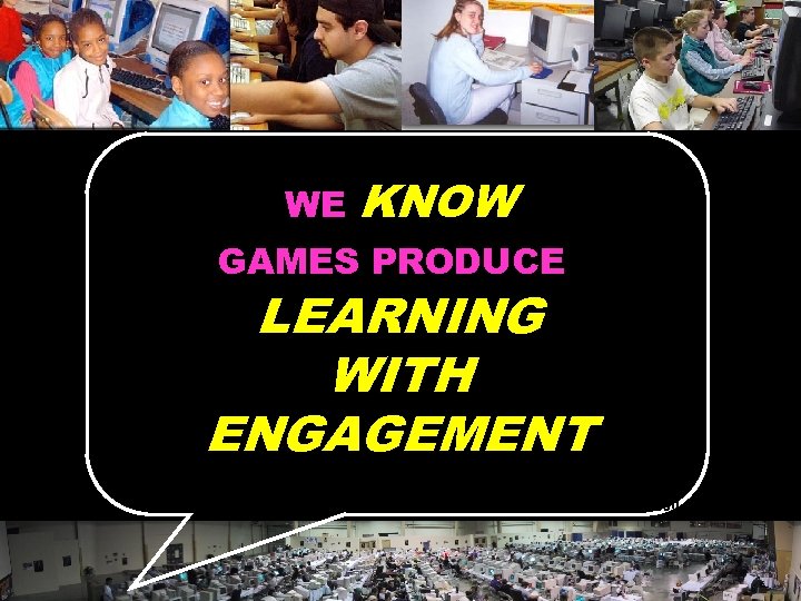 WE KNOW GAMES PRODUCE LEARNING WITH ENGAGEMENT © 2004 Marc Prensky 