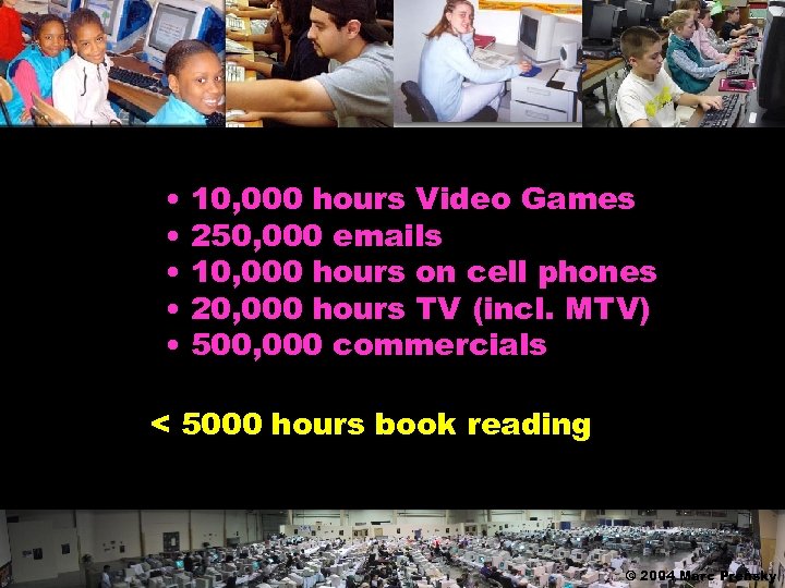  • • • 10, 000 hours Video Games 250, 000 emails 10, 000