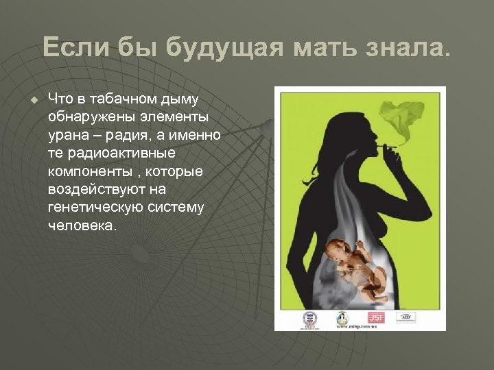 Если бы будущая мать знала. u Что в табачном дыму обнаружены элементы урана –