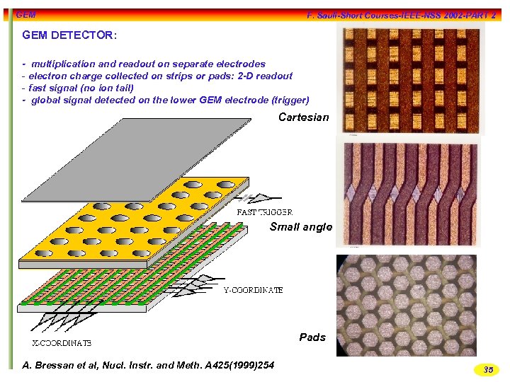 GEM F. Sauli-Short Courses-IEEE-NSS 2002 -PART 2 GEM DETECTOR: - multiplication and readout on