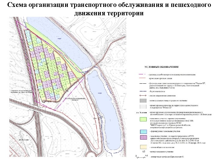 Схема организации транспортного обслуживания и пешеходного движения территории 