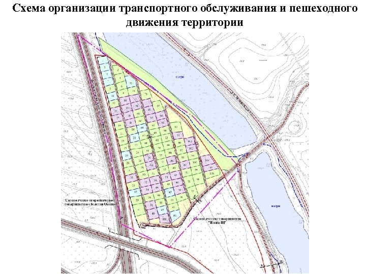 Схема организации транспортного обслуживания и пешеходного движения территории 