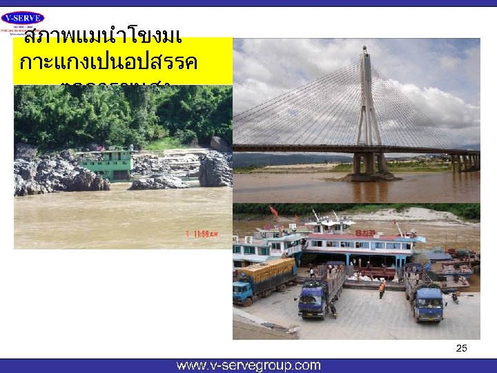 สภาพแมนำโขงมเ กาะแกงเปนอปสรรค ตอการขนสง 25 