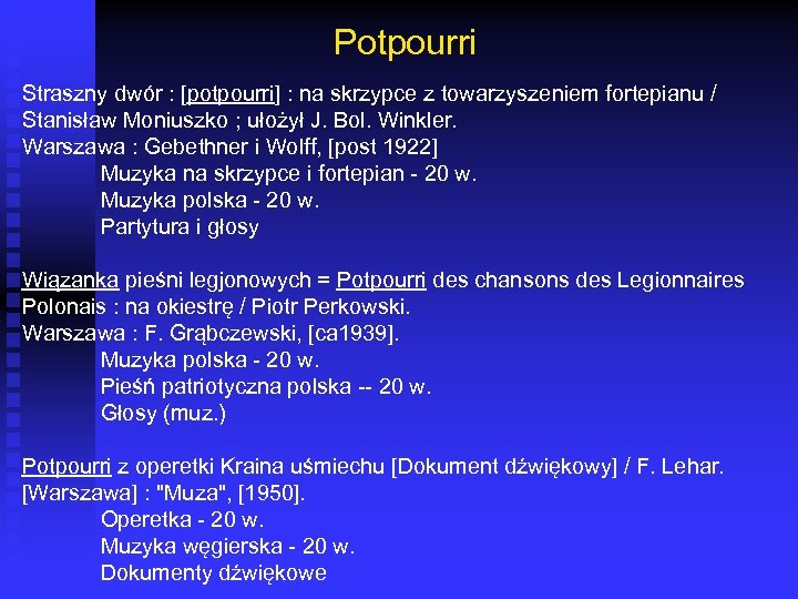 Potpourri Straszny dwór : [potpourri] : na skrzypce z towarzyszeniem fortepianu / Stanisław Moniuszko