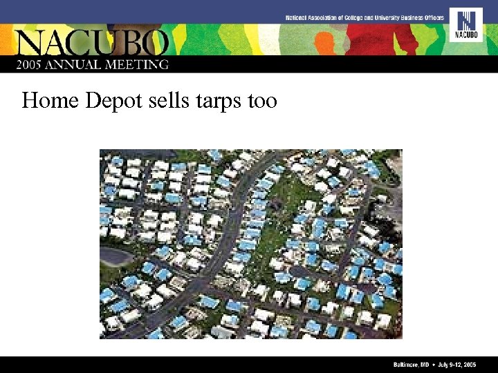 Home Depot sells tarps too 