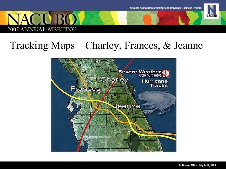 Tracking Maps – Charley, Frances, & Jeanne 