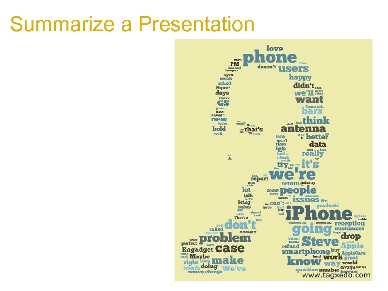 Summarize a Presentation Steve Jobs' 