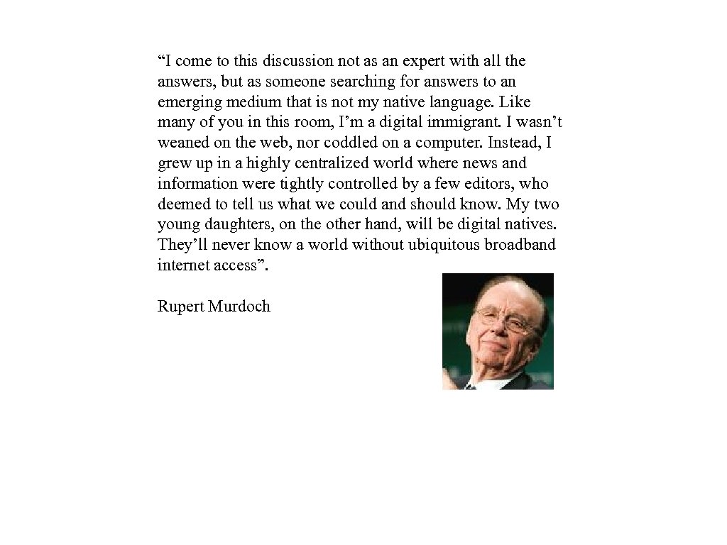 “I come to this discussion not as an expert with all the answers, but