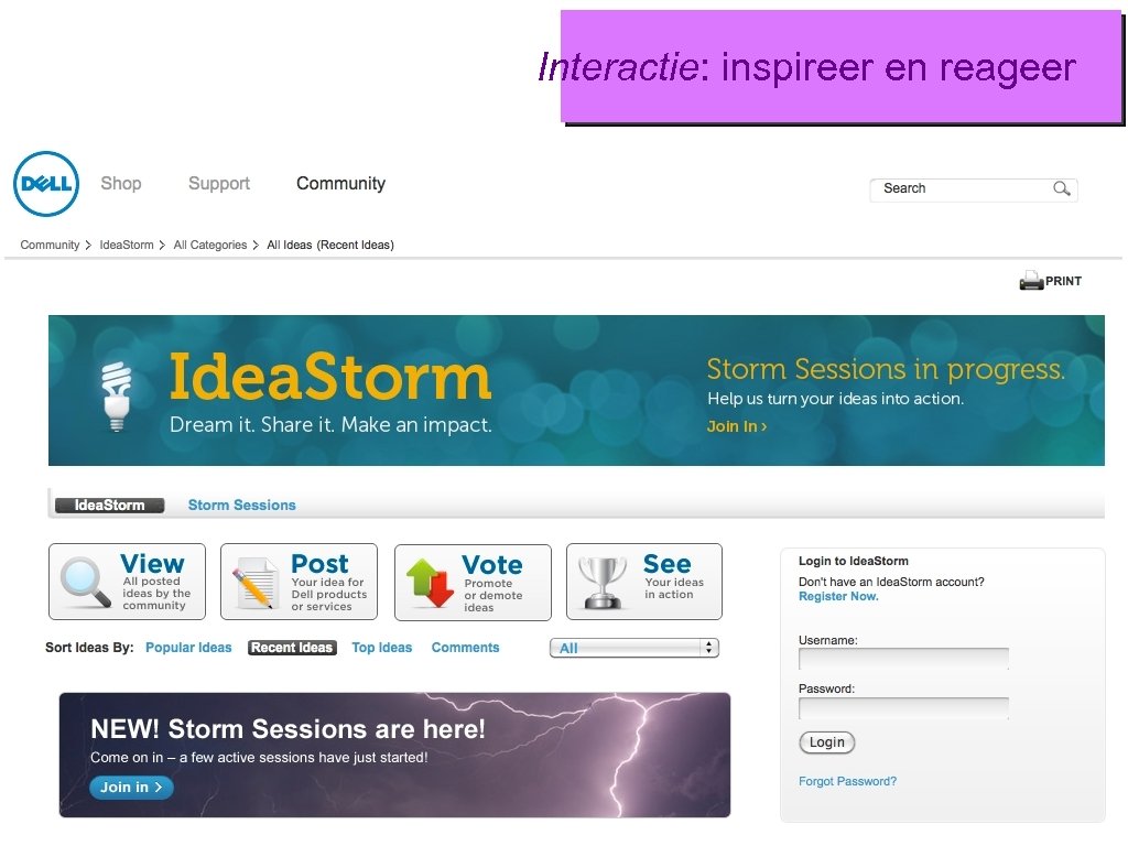 Interactie: inspireer en reageer 