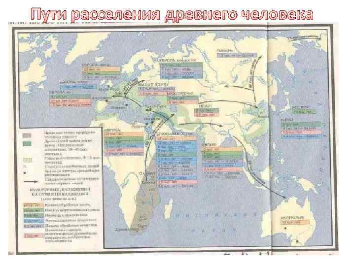 Пути расселения древнего человека 