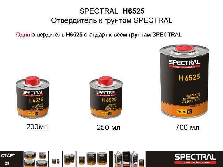 SPECTRAL H 6525 Отвердитель к грунтам SPECTRAL Отвердитель к Один отвердитель H 6525 стандарт