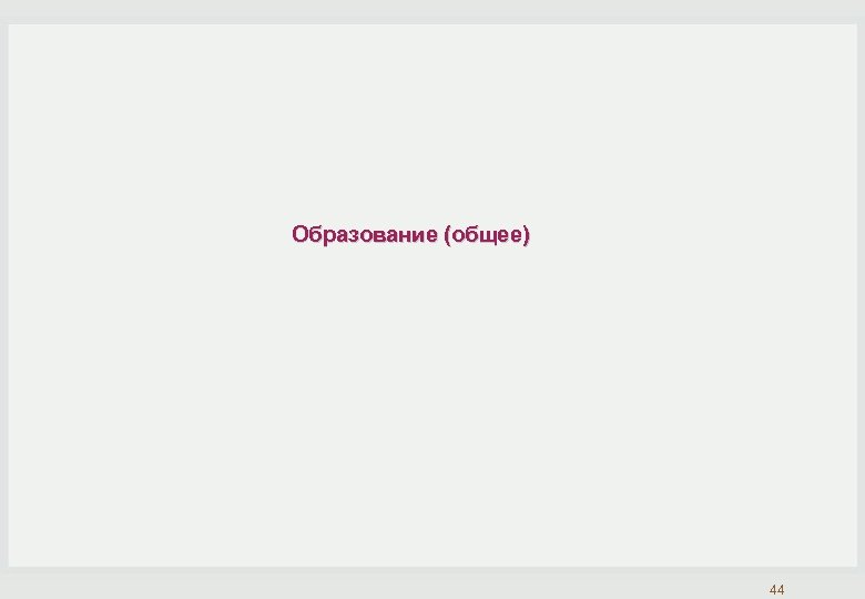 Образование (общее) 44 
