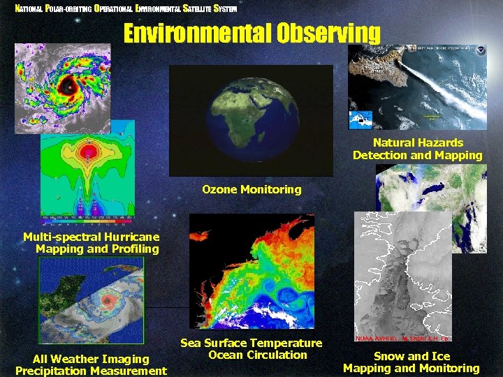 NATIONAL POLAR-ORBITING OPERATIONAL ENVIRONMENTAL SATELLITE SYSTEM Environmental Observing Natural Hazards Detection and Mapping Ozone